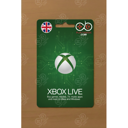 Carte Prépayée Xbox Live UK...